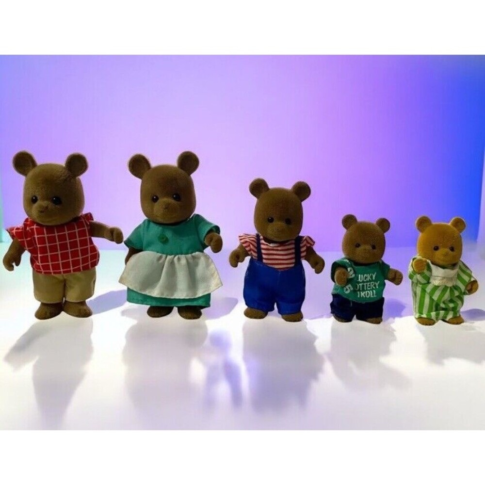 Brown Plush Bear Family Figurine Set - Home Accents Decor